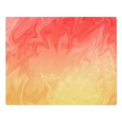 Ombre Orange Yellow Double Sided Flano Blanket (large)  by BrightVibesDesign