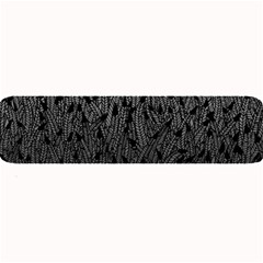 Grey Ombre Feather Pattern, Black, Large Bar Mat by Zandiepants