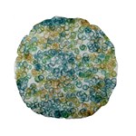 Fading shapes texture                                                    	Standard 15  Premium Flano Round Cushion Back