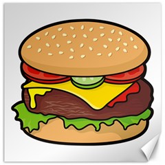 Cheeseburger Canvas 12  X 12   by sifis