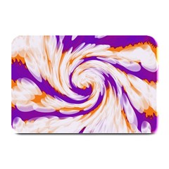 Tie Dye Purple Orange Abstract Swirl Plate Mats by BrightVibesDesign