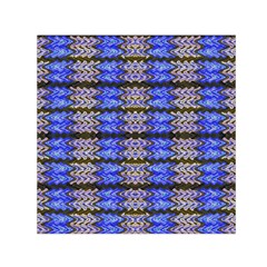 Pattern Tile Blue White Green Small Satin Scarf (square) by BrightVibesDesign