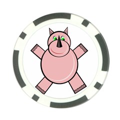 Pink Rhino Poker Chip Card Guards (10 Pack)  by Valentinaart