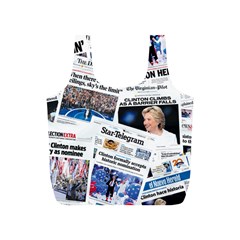 Hillary 2016 Historic Newspaper Collage Full Print Recycle Bags (s)  by blueamerica