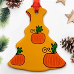 Thanksgiving pumpkins pattern Christmas Tree Ornament (2 Sides) Front