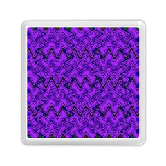 Purple Wavey Squiggles Memory Card Reader (square)  by BrightVibesDesign