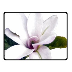 Magnolia Wit Aquarel Painting Art Fleece Blanket (small) by picsaspassion