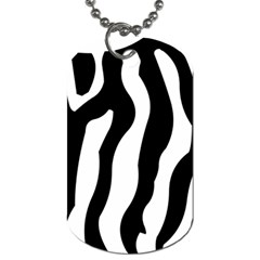 Zebra Horse Skin Pattern Black And White Dog Tag (one Side) by picsaspassion
