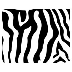Zebra Horse Skin Pattern Black And White Double Sided Flano Blanket (medium)  by picsaspassion