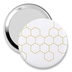 Honeycomb Pattern Graphic Design 3  Handbag Mirror by picsaspassion