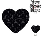 Surfing Motif Pattern Multi-purpose Cards (Heart)  Back 12