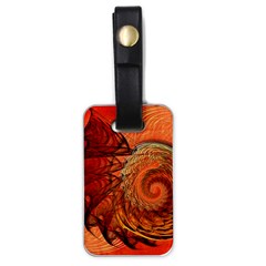 Nautilus Shell Abstract Fractal Luggage Tags (one Side)  by designworld65