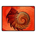Nautilus Shell Abstract Fractal Double Sided Fleece Blanket (Small)  45 x34  Blanket Back