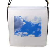 Clouds And Blue Sky Flap Messenger Bag (l)  by picsaspassion