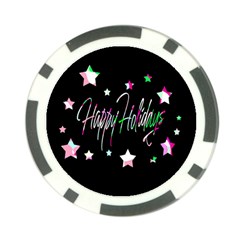 Happy Holidays 5 Poker Chip Card Guards by Valentinaart