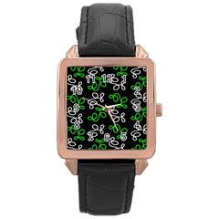 Elegance - Green Rose Gold Leather Watch  by Valentinaart