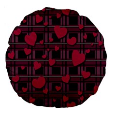 Harts Pattern Large 18  Premium Flano Round Cushions by Valentinaart