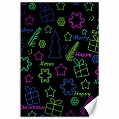 Decorative Xmas Pattern Canvas 12  X 18   by Valentinaart