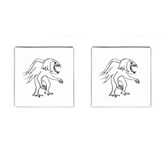 Monster Bird Drawing Cufflinks (square) by dflcprints