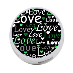 Green Valentine s Day Pattern 4-port Usb Hub (one Side) by Valentinaart