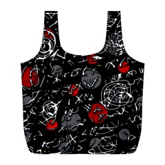 Red Mind Full Print Recycle Bags (l)  by Valentinaart