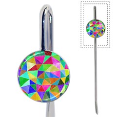 Triangles, Colorful Watercolor Art  Painting Book Mark by picsaspassion