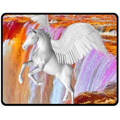 Pegasus Fleece Blanket (medium)  by icarusismartdesigns