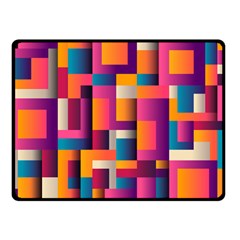 Abstract Background Geometry Blocks Fleece Blanket (small) by Amaryn4rt