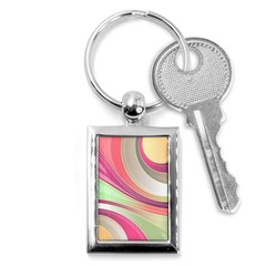 Abstract Colorful Background Wavy Key Chains (rectangle)  by Amaryn4rt