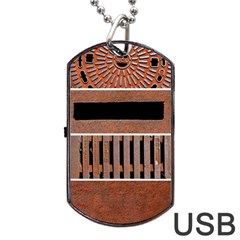 Stainless Structure Collection Dog Tag Usb Flash (one Side) by Amaryn4rt