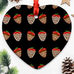 Chocolate Strawberies Heart Ornament (2 Sides) by Valentinaart