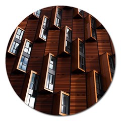 Abstract Architecture Building Business Magnet 5  (round) by Amaryn4rt