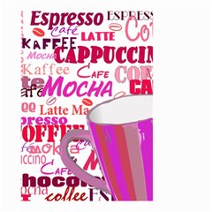 Coffee Cup Lettering Coffee Cup Small Garden Flag (two Sides) by Amaryn4rt
