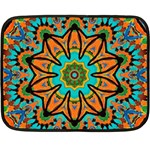 Color Abstract Pattern Structure Double Sided Fleece Blanket (Mini)  35 x27  Blanket Back