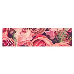Beautiful Pink Roses  Satin Scarf (oblong) by Brittlevirginclothing