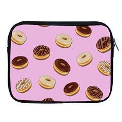 Donuts Pattern - Pink Apple Ipad 2/3/4 Zipper Cases by Valentinaart