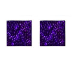 Bokeh Background Texture Stars Cufflinks (square) by Amaryn4rt