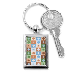 Fabric Textile Textures Cubes Key Chains (rectangle)  by Amaryn4rt