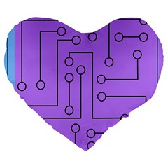 Peripherals Large 19  Premium Heart Shape Cushions by Amaryn4rt