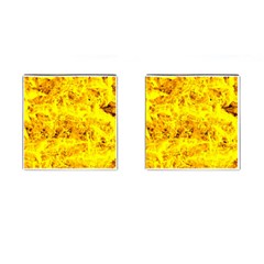 Yellow Abstract Background Cufflinks (square) by Amaryn4rt