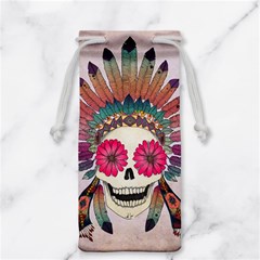 Tribal Hipster Colorful Skull Jewelry Bag by Brittlevirginclothing
