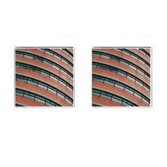 Architecture Building Glass Pattern Cufflinks (square) by Amaryn4rt