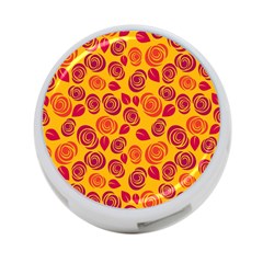 Orange Roses 4-port Usb Hub (two Sides)  by Valentinaart