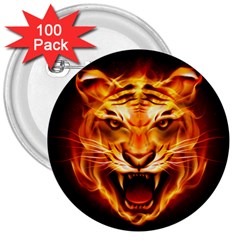 Tiger 3  Buttons (100 Pack)  by Nexatart