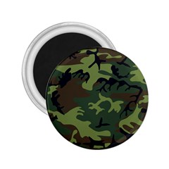 Camouflage Green Brown Black 2 25  Magnets by Nexatart