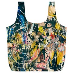 Art Graffiti Abstract Lines Full Print Recycle Bags (l)  by Nexatart