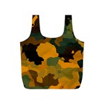 Background For Scrapbooking Or Other Camouflage Patterns Orange And Green Full Print Recycle Bags (S)  Back