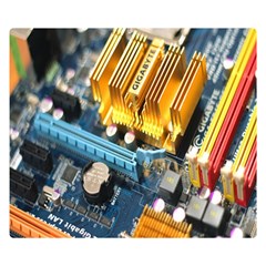 Technology Computer Chips Gigabyte Double Sided Flano Blanket (small)  by Nexatart
