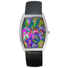 Abstract Digital Art  Barrel Style Metal Watch by Nexatart