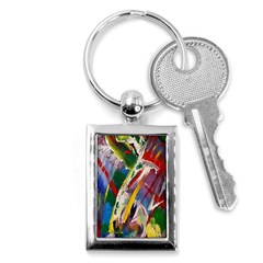 Abstract Art Art Artwork Colorful Key Chains (rectangle)  by Nexatart